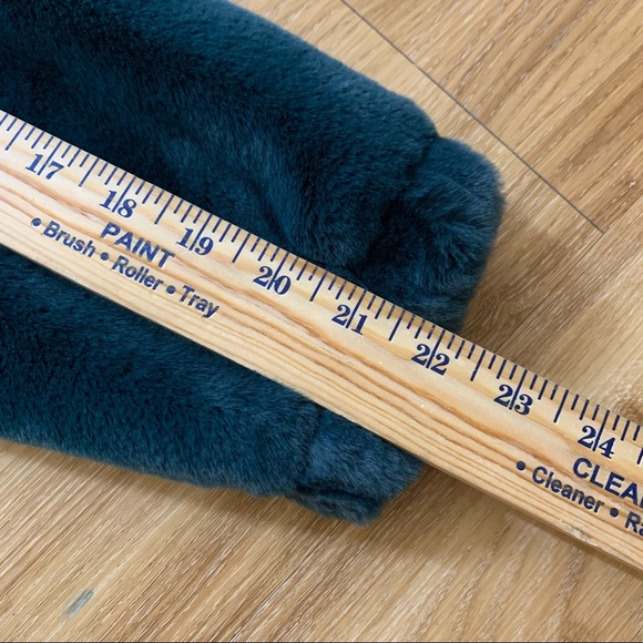 Hollister Faux Fur Teal Jacket M - Picture 8 of 12